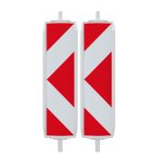 Plastic traffic panel type 40 | film RA2/C, hatched | on both sides indicating left